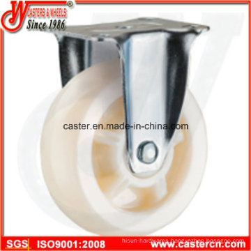 4 Inch Medium Duty Fixedl White PP Caster